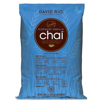 David Rio Elephant Vanilla Chai Tea Latte Mix, 64 Oz