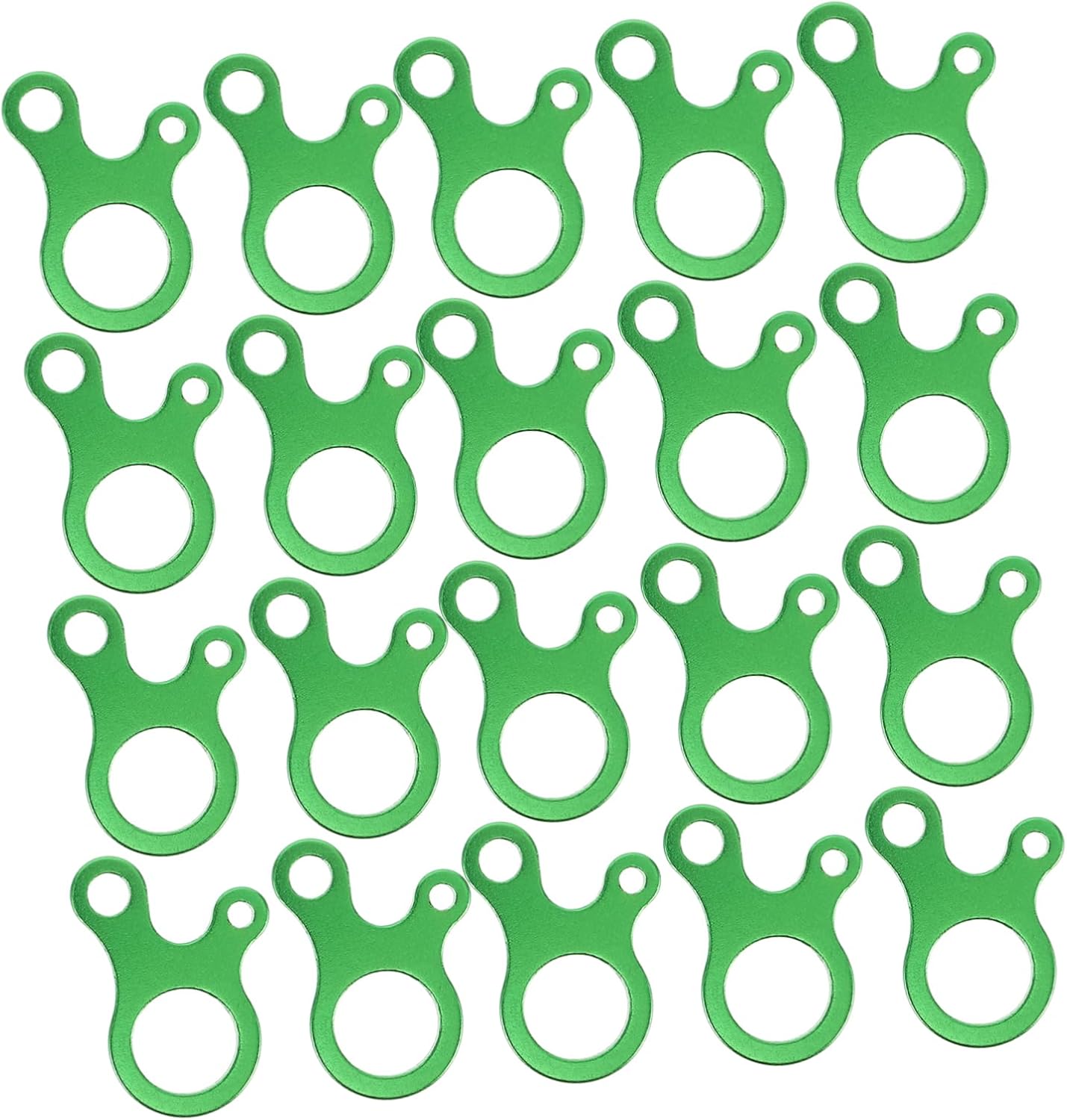 Milisten 20pcs Tent Rope Tensioners Windproof Buckle for Camping Tent Guy Lines Easy Aluminum Alloy Construction