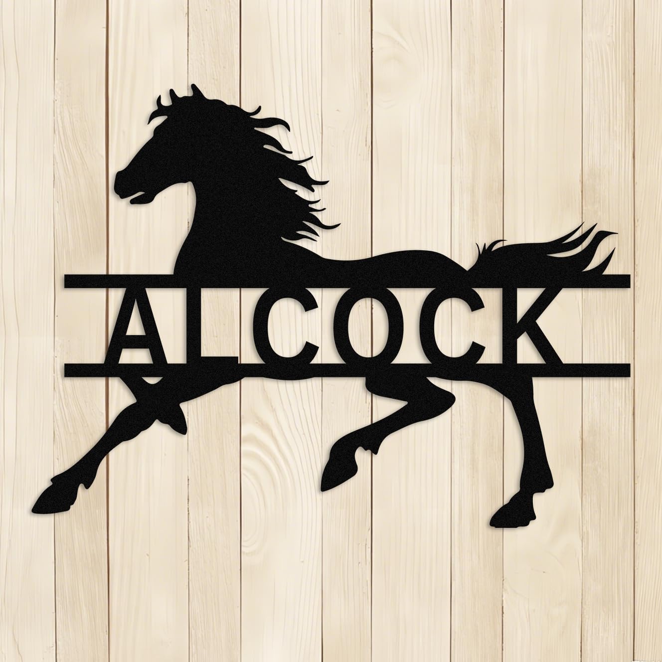 Met5kdm Horse-1 Personalised Horse Ranch Metal Sign,Custom Farm Hanging Wall Decoration,Outdoor Horse Stall Wall Art,Gift For Farmer