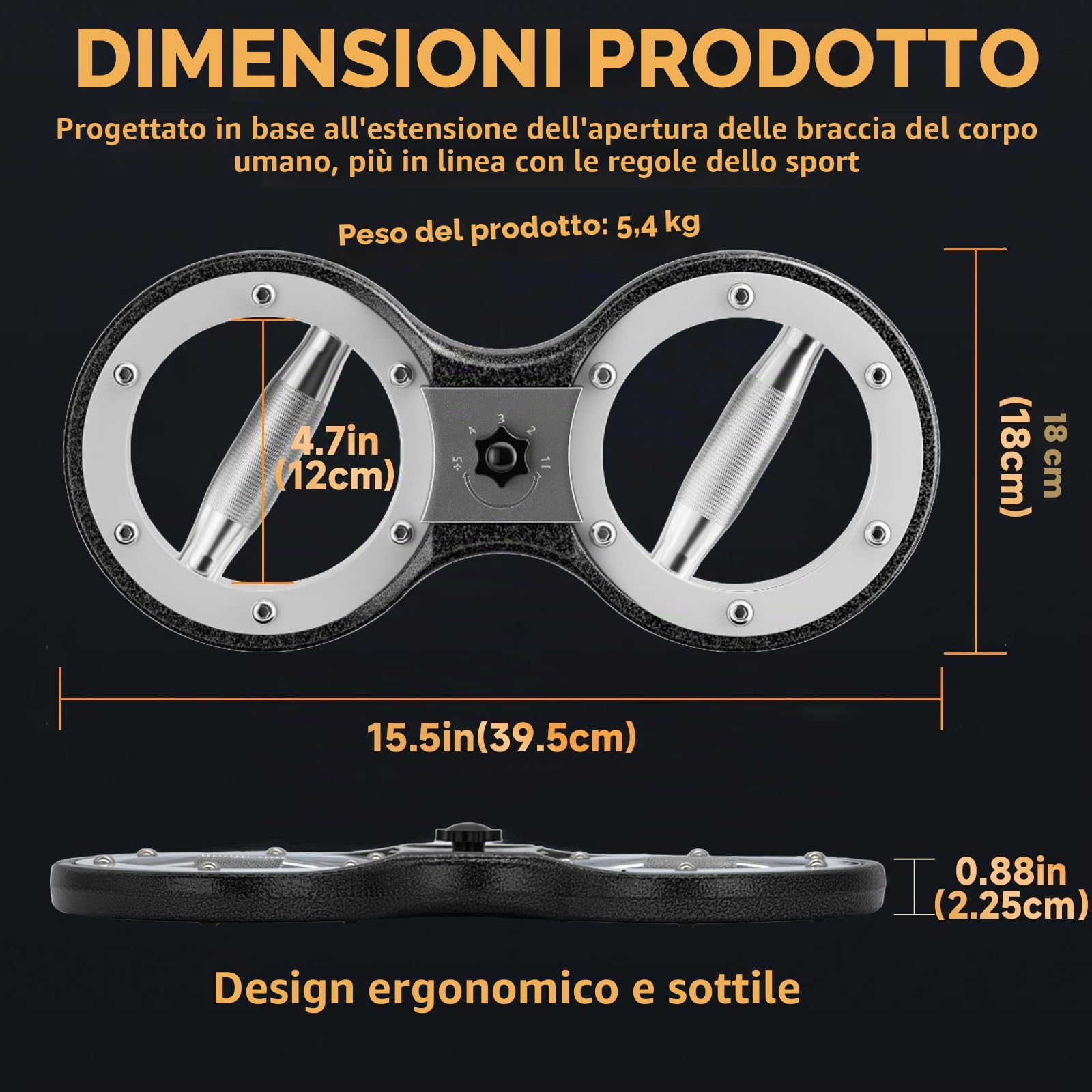 Macchina per bruciare Attrezzatura per l'allenamento delle braccia da 5.4kg 360 gradi rotante avambraccio Resistenza regolabile Multi-Functional Rotational Trainer Grip Strength Trainer