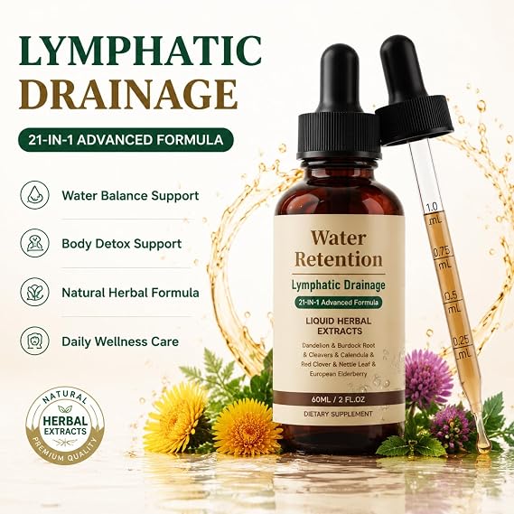 Lymphatic Drainage Drops for Water Detox & Body Balance