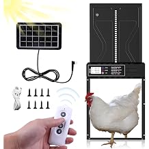 Automatic Solar-Powered Chicken Coop Door with Timer & Remote | 3 Modes, LCD Screen, IPX45 Waterproof Aluminum, Anti-Pinch Design