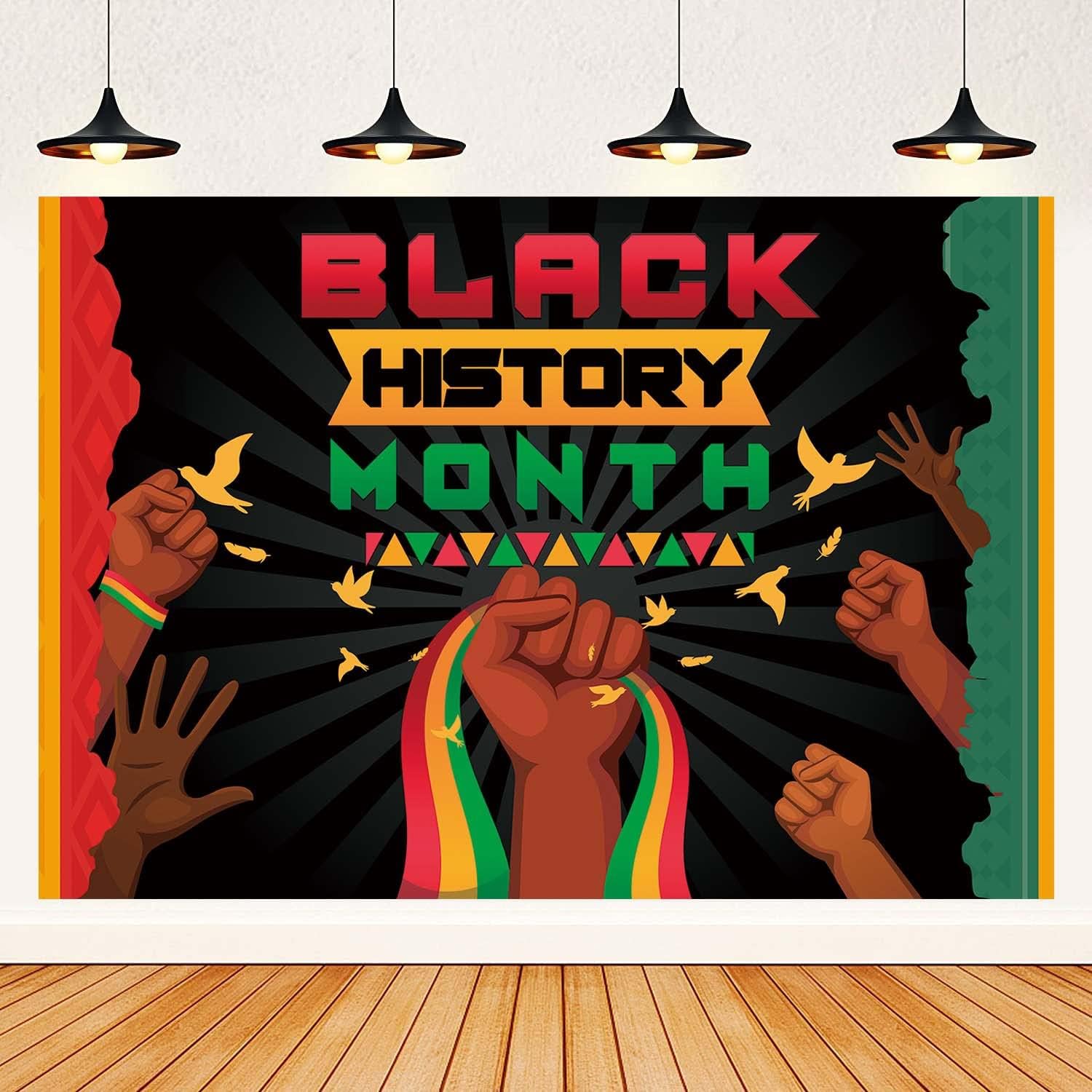 Black History Month Banner Backdrop Black History Month