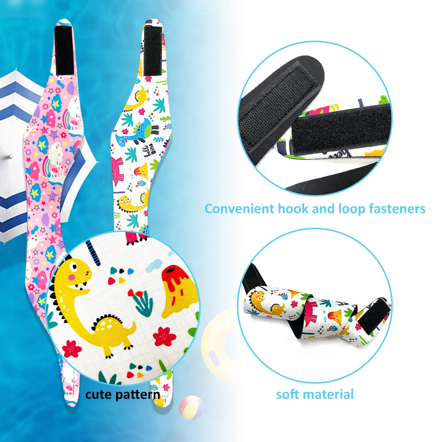 Palette Nuoto Con 2 Tappi Orecchie - Regolabili Per Adulti E Bambini, Per Allenamento - Foto 6