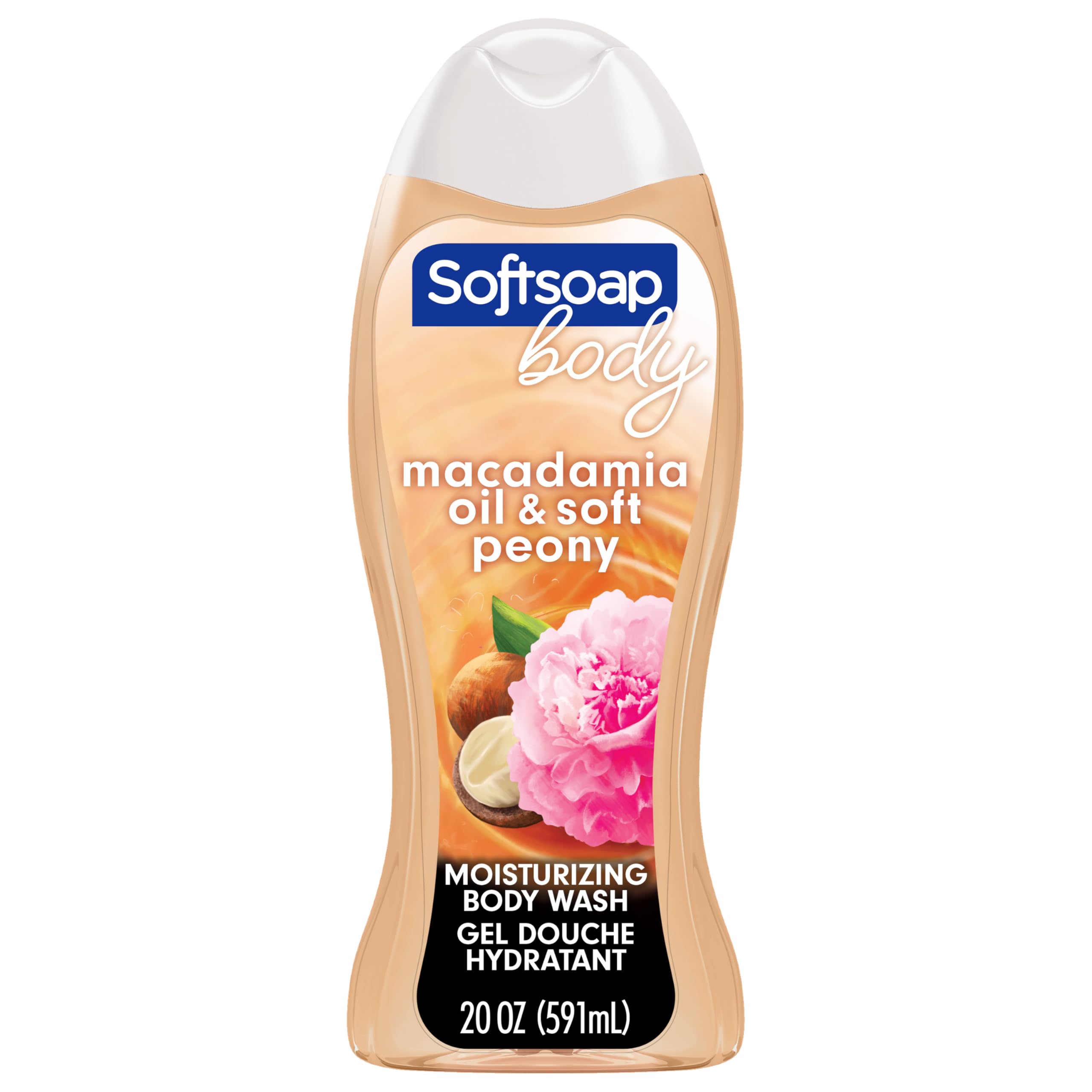 Softsoap Moisturizing Body Wash, Luminous Oils Macadamia Oil & Peony - 20 Fluid Ounce