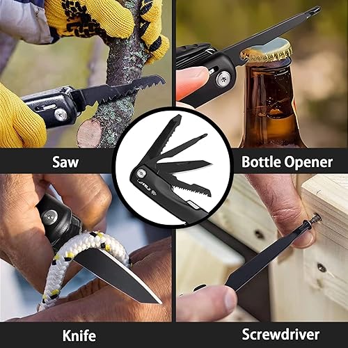 Miniatura 5 de Regalos para hombres, papá, accesorios de campamento, martillo 12 en 1, multiherramienta, regalos de cumpleaños para hombres, abuelo, papá, hijo,