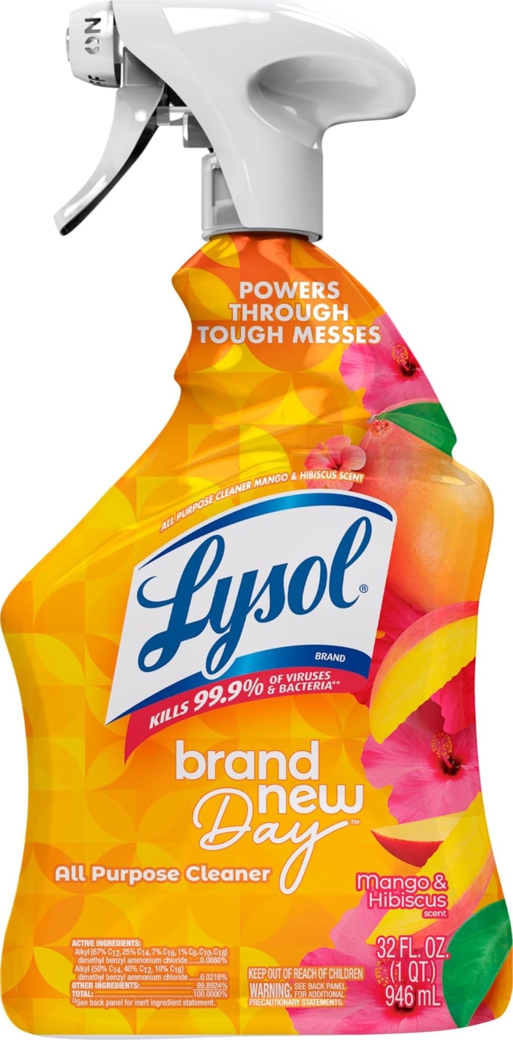 Lysol All Purpose Cleaner Spray, Mango & Hibiscus, 32 Fl Oz