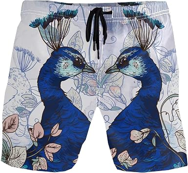 Amazon.com: Pantalones cortos hawaianos de pavo real para hombre, hermosos  trajes de baño de playa de verano para hombre, serie n.º 19, Peacock-09, L  : Ropa, Zapatos y Joyería