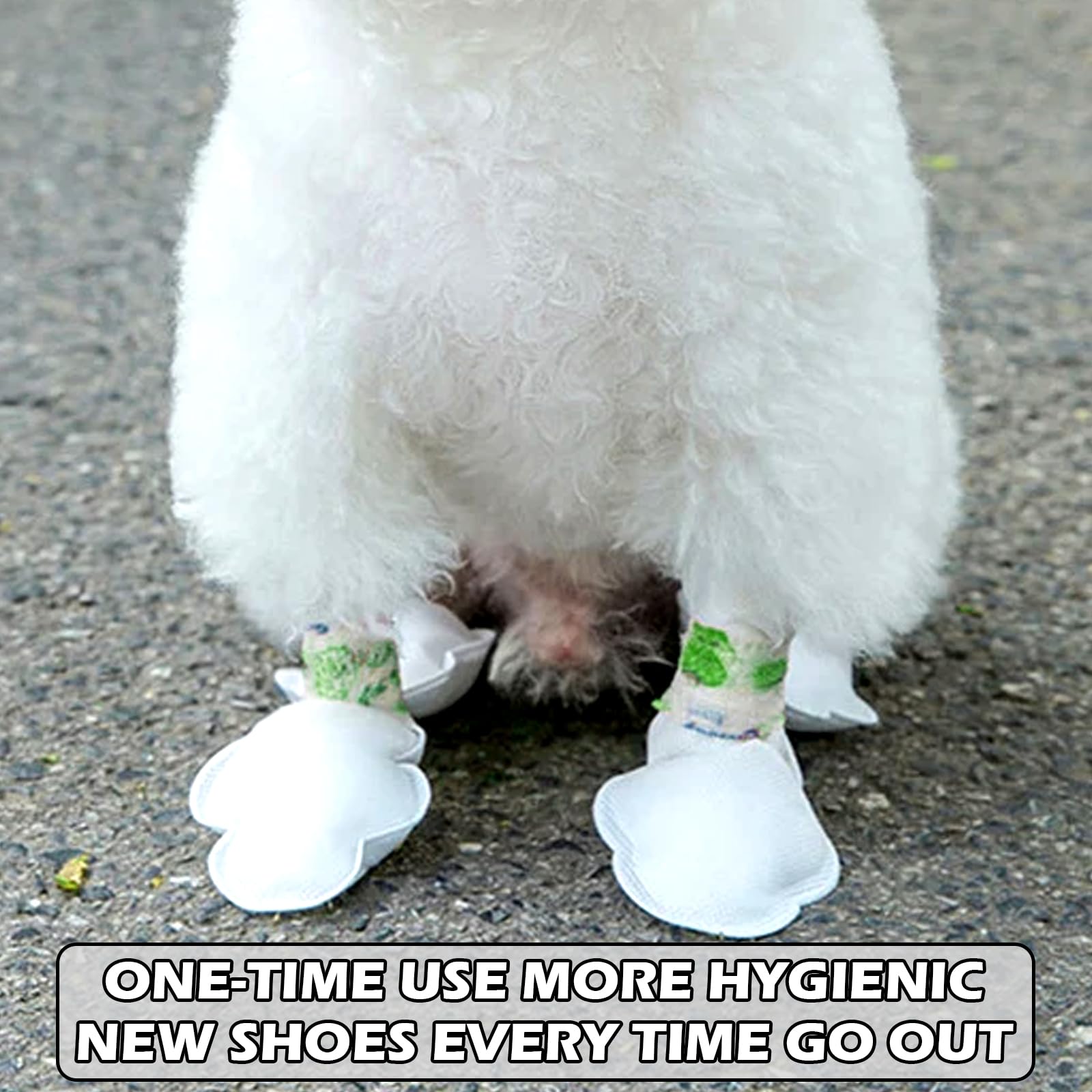 XSDSLS Einweg-Hundeschuhe 20 Stück - Wasserdichte Pfotenschutz Für Hunde Größe M