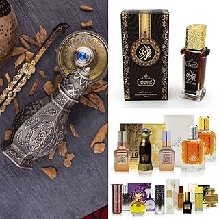 WOW OUD Roll-On Attar and Ahmad Al Maghribi Perfume Samples (The Oud Experience) featuring 15 spray oud fragrances.