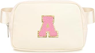 Fanny Pack For Girls Birthday Christmas Gifts Idea For 4 5 6 7 8 9 10 11 12 13 Year Old Kids Cute Trendy Belt Bag Fashionable Waist Packs Crossbody Bag Initial Letter A Beige