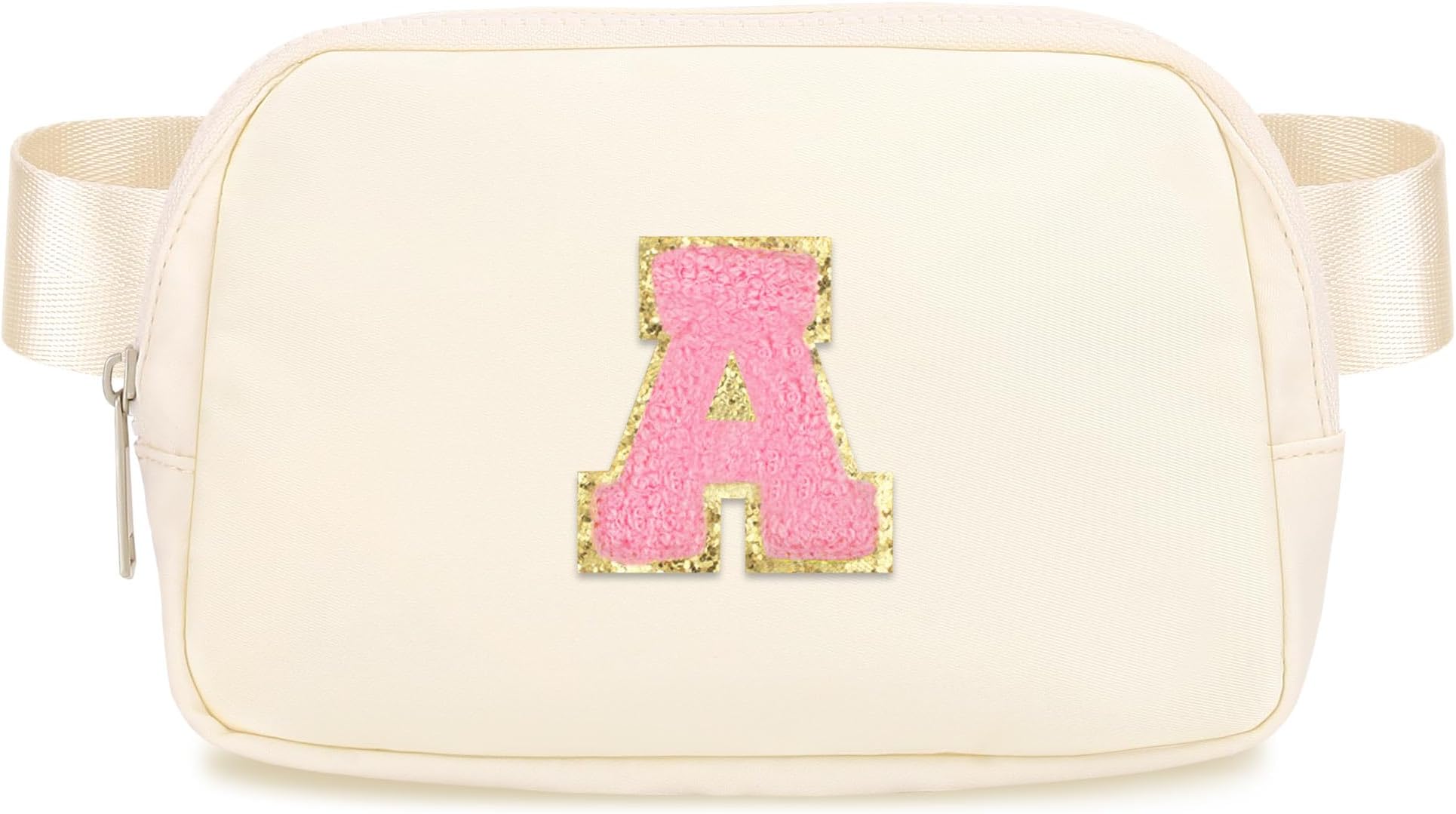 Fanny Pack For Girls Birthday Christmas Gifts Idea For 4 5 6 7 8 9 10 11 12 13 Year Old Kids Cute Trendy Belt Bag Fashionable Waist Packs Crossbody Bag Initial Letter A Beige