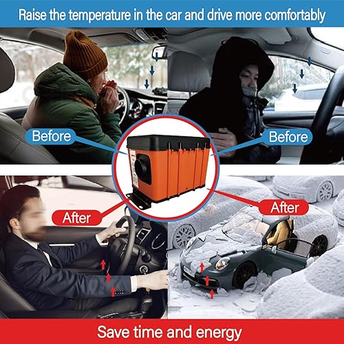 Miniatura 6 de Calentador diésel de 12 V, 24 V y 8 KW, calentador de aire diésel todo en uno, calentador de estacionamiento portátil con monitor LCD y control