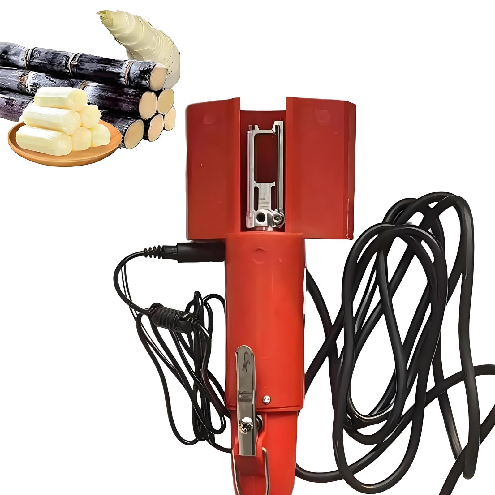 Pelador eléctrico de mano con motor de cobre puro para pelar eficientemente caña de azúcar y verduras