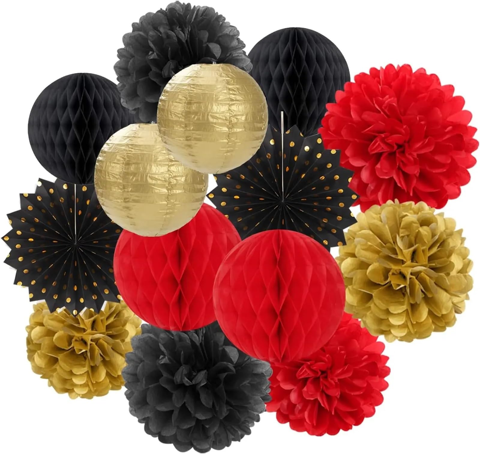 Paper Pompom Lantern Tissue Pom Poms Honeycomb