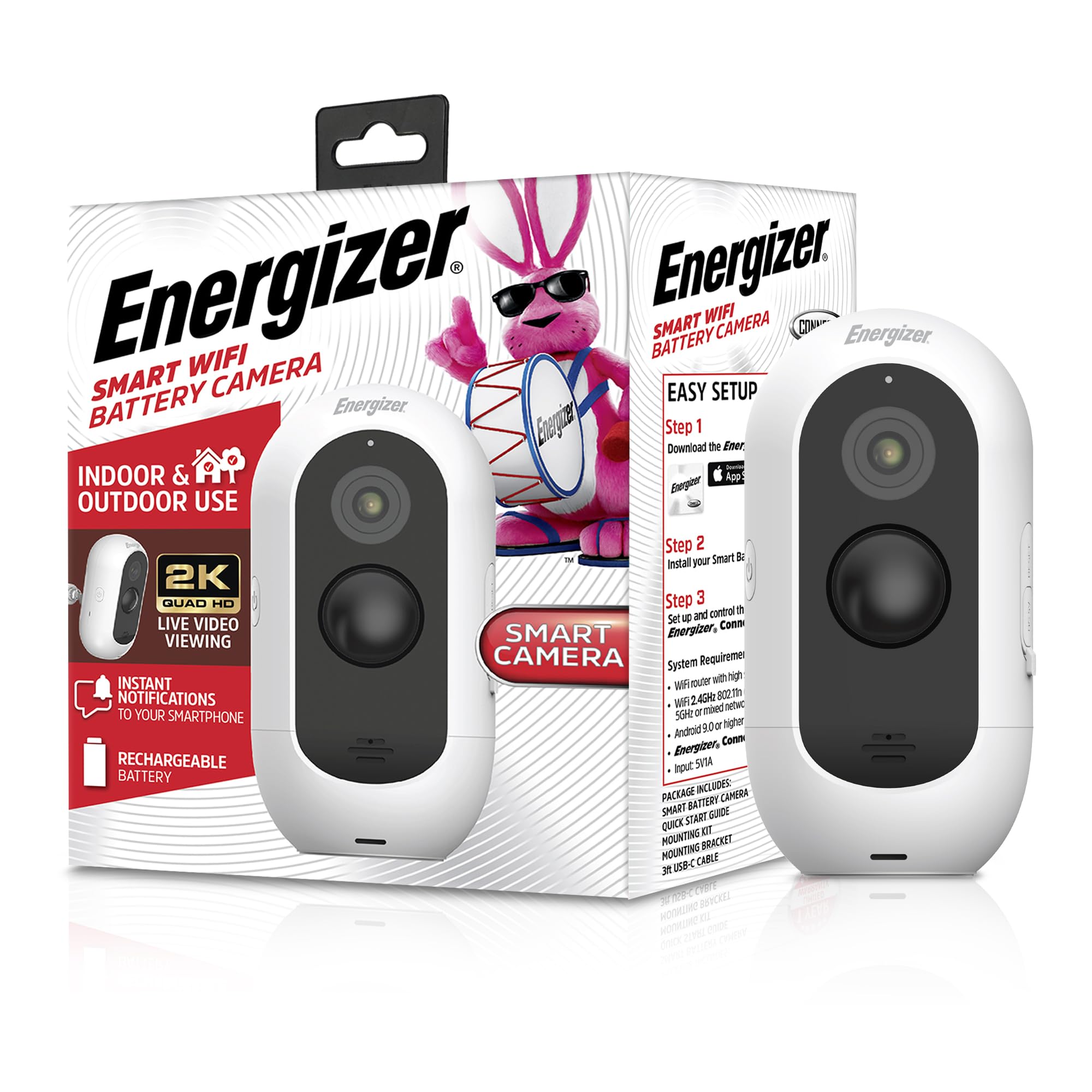 その他 Smart Battery Camera Amazon.com : Energizer Smart 2K Outdoor Battery Security