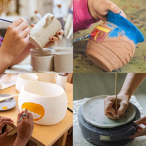 Miniatura 3 de TORISING Arcilla Air Dry de 10 libras con juego de 42 herramientas de arcilla para cerámica, pintura acrílica, 12 colores vivos de 0.17 onzas