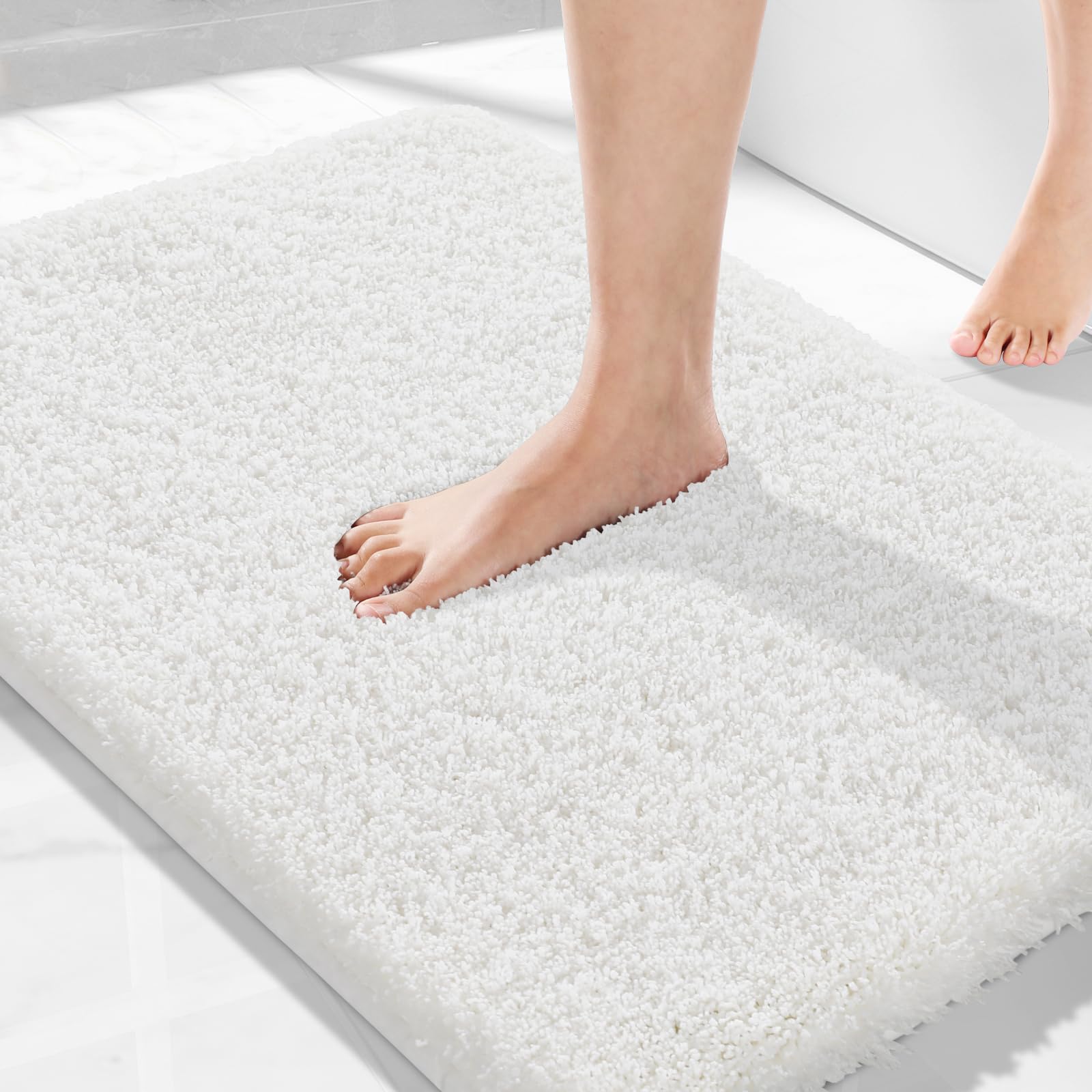 Yimobra Bath Rugs for Bathroom 32x20, Ultra Soft and Water Absorbent Bath Mats, Non Slip Plush Shower Mat Outside, Microfiber Thick Matts for Bathroom