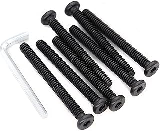 cSeao 10-Pack Black 5/16"-18 * 2-3/4" Allen Head Socket Cap Bolts Screws for Furniture Table