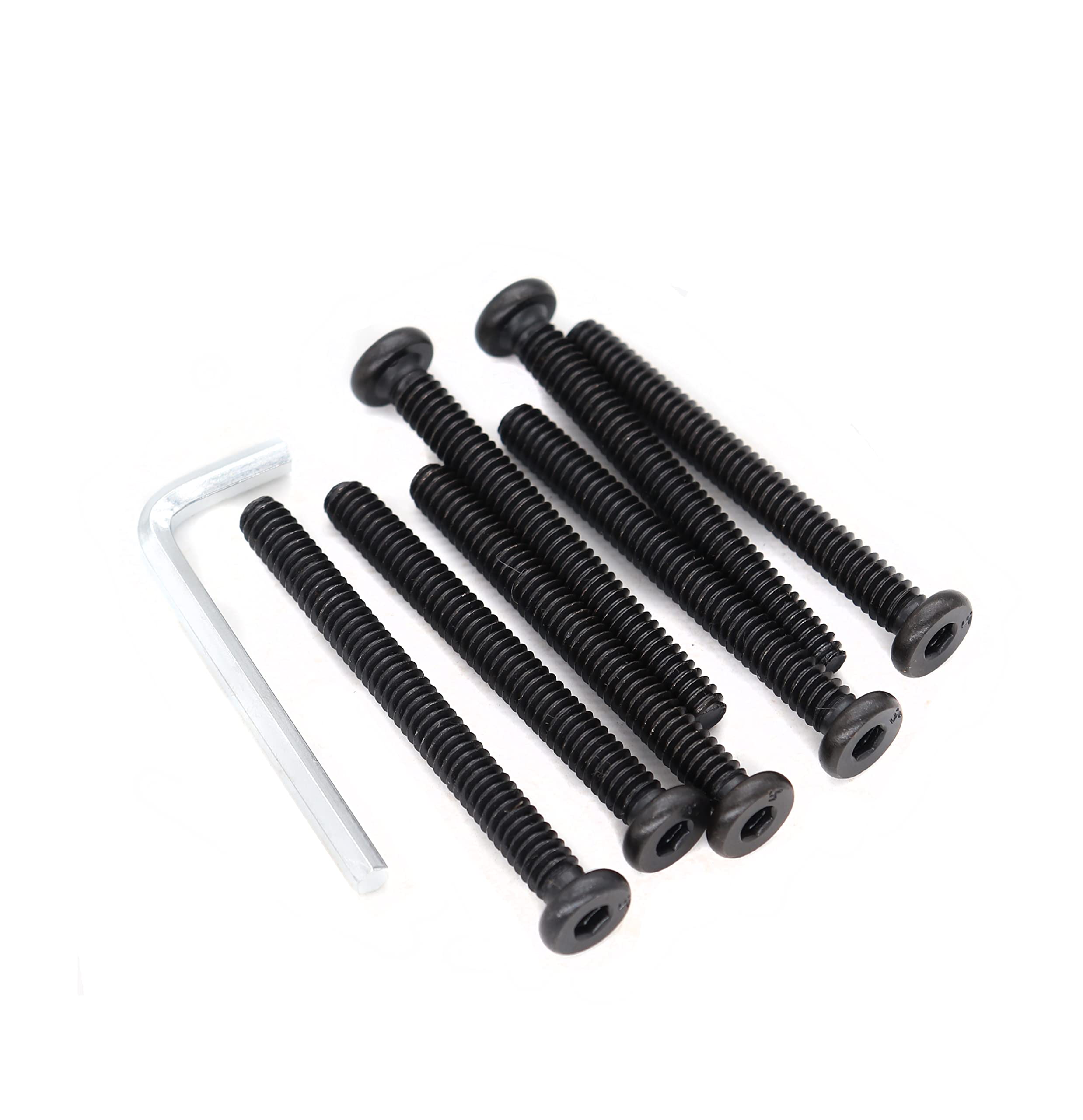 cSeao 10-Pack Black 5/16"-18 * 2-3/4" Allen Head Socket Cap Bolts Screws for Furniture Table