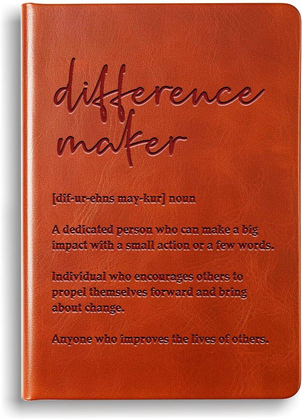 Social Worker Gift Never Underestimate The Difference You Can Make Inspirational Leather Notebook Social Work Appreciation Gift (difference maker)