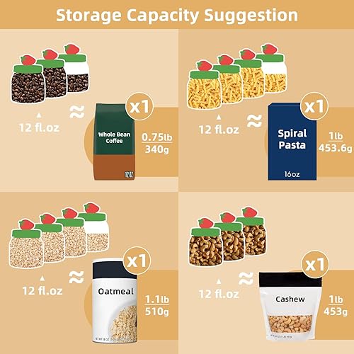 Miniatura 5 de Tarros de galletas con tapa herméticos, pintados a mano de cerámica naranja, recipientes de almacenamiento de alimentos con tapas para decoración