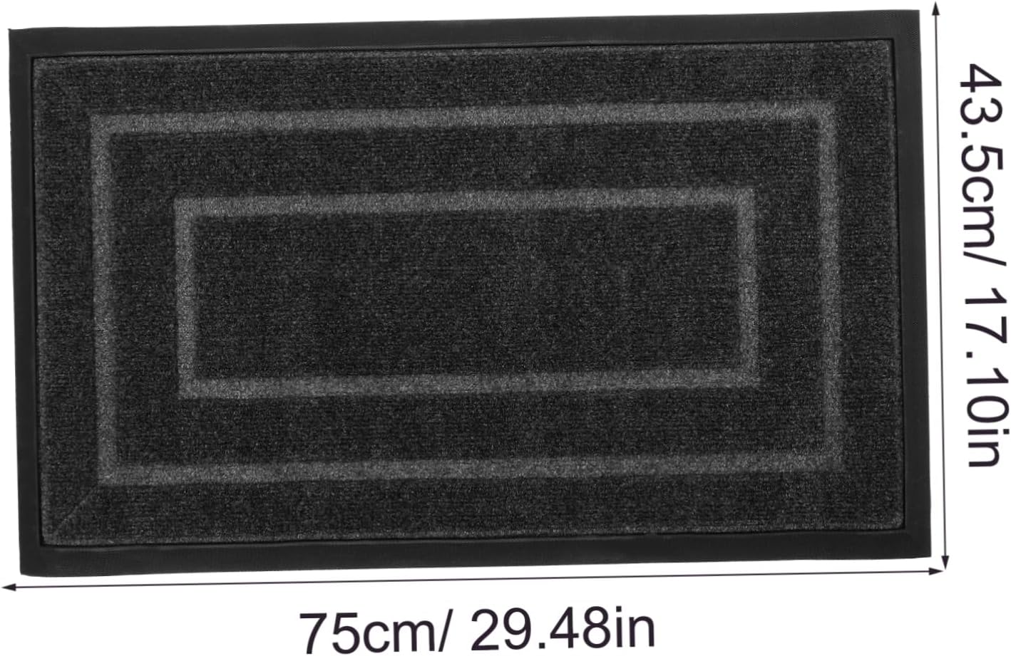 Non-Slip Front Door Mat 75x43.5cm Thick Anti-Skid Entryway Rug for Home Use Weather-Resistant Easy Clean Indoor Doormat