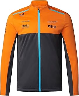 McLaren F1 Men's 2023 Team Softshell Jacket, Phantom, 3X-Large