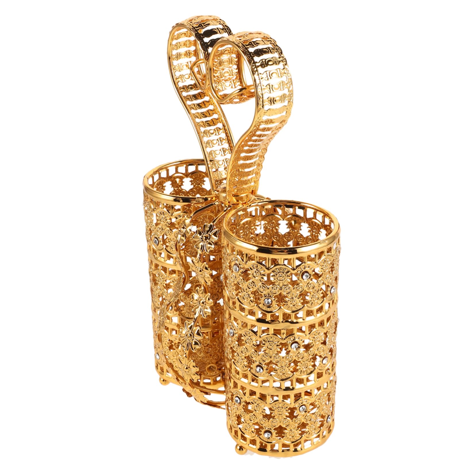 SOLUSTRE European Style Utensil Storage Rack Elegant Iron Hollow Design for Kitchen Cutlery Organization Fork Holder Space Saving Utensil Bucket