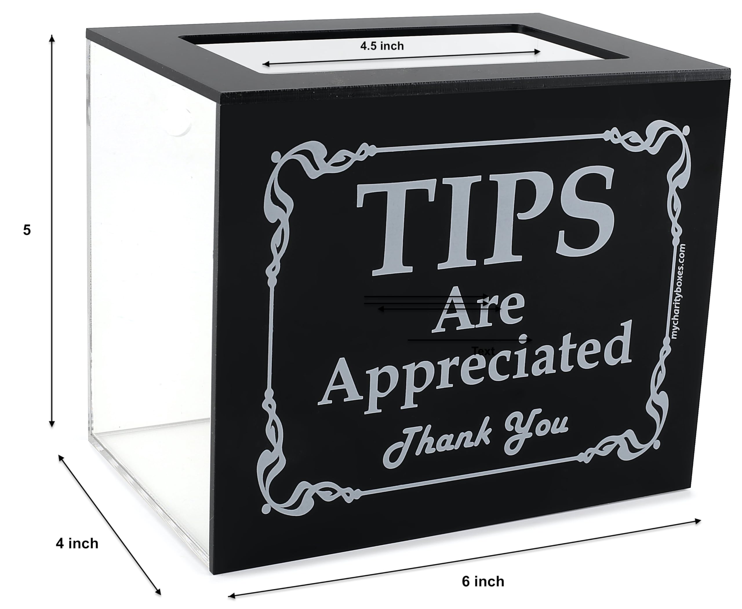 Tip Jar For Bartender 2 PCS Acrylic Tip Box For Money