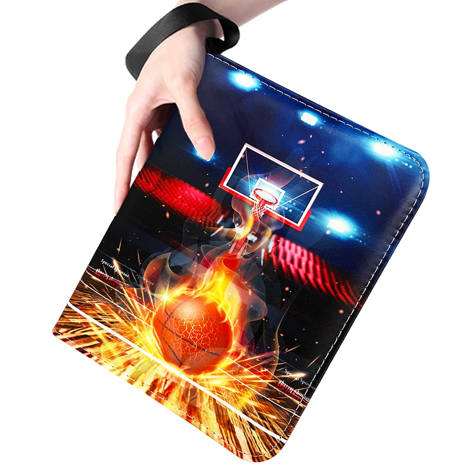 Carpeta de tarjetas de baloncesto de 9 bolsillos, carpeta de tarjetas coleccionables con mangas, carpeta de tarjetas deportivas, álbumes de tarjetas coleccionables para 900 tarjetas con 50 fundas