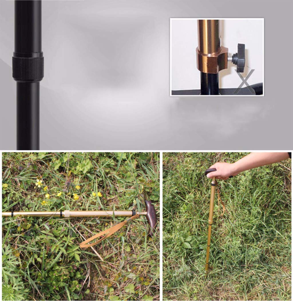 Stampella Regolabile in Altezza Pieghevole Pieghevole Maniglia Portatile Bastone da Passeggio Leggero Alluminio, Adatto per Viaggiare per Anziani Stampella-11.19 Interesting