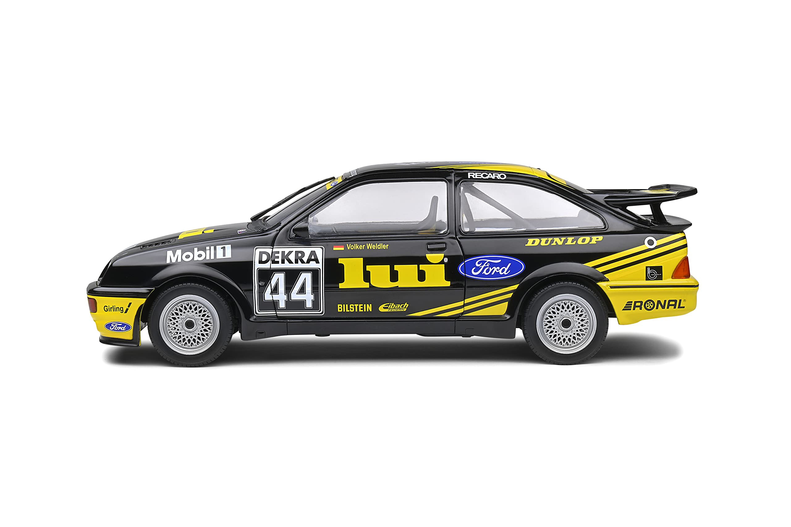 Solido 421180900 1:18 Ford Sierra RS 500# 44 Nero, modellino Auto Die-Cast