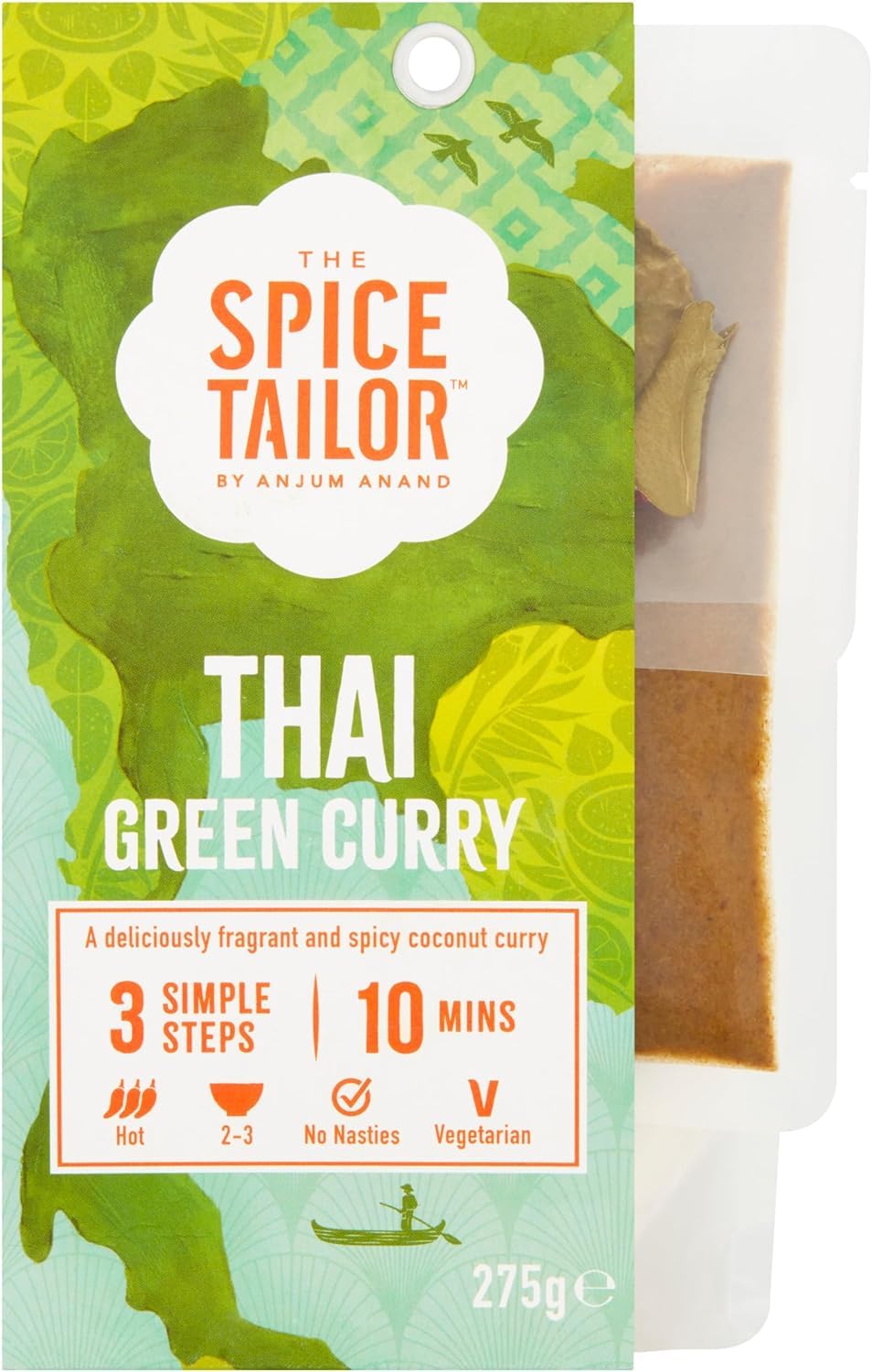 The Spice Tailor - Kit de comida de salsa de curry asiático, curry verde tailandés, paquete de 5, vegetariano