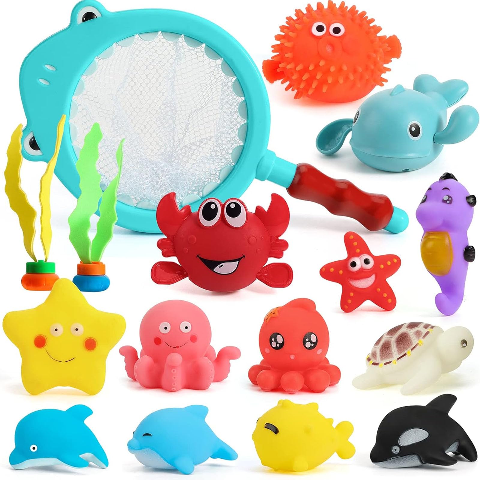 Shindel 16 PCS Marine Bath Toys