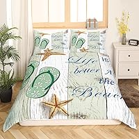 Vista 3 de Funda de edredón tamaño Queen, funda de edredón de madera verde y blanca con 2 fundas de almohada para adolescentes, juego de ropa de cama de madera