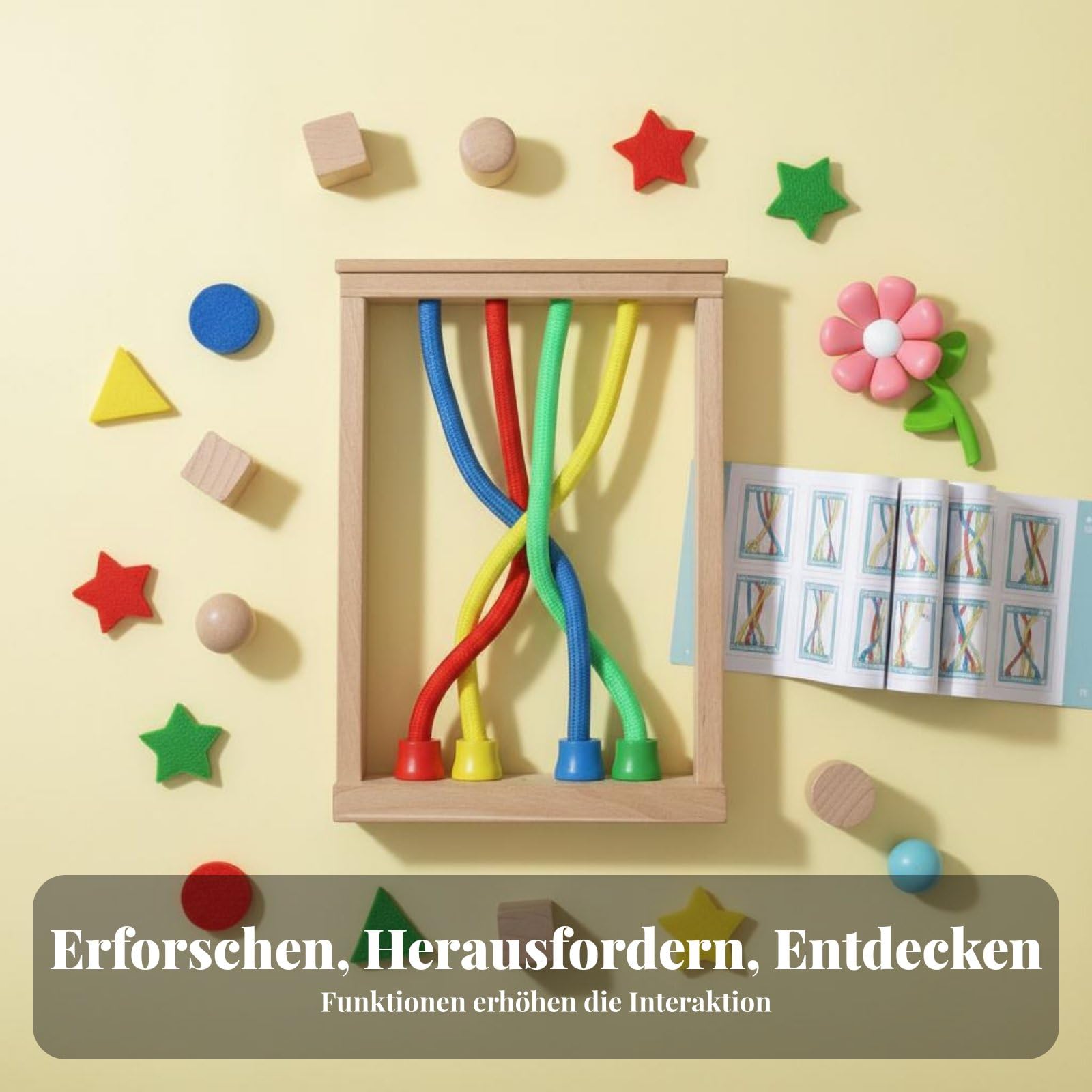 Puzzle Spiel aus mit Seilen Und Magneten für Und Erwachsene Förderung Logisches Denken Problemlösung Und Feinmotorik für Klassenzimmer