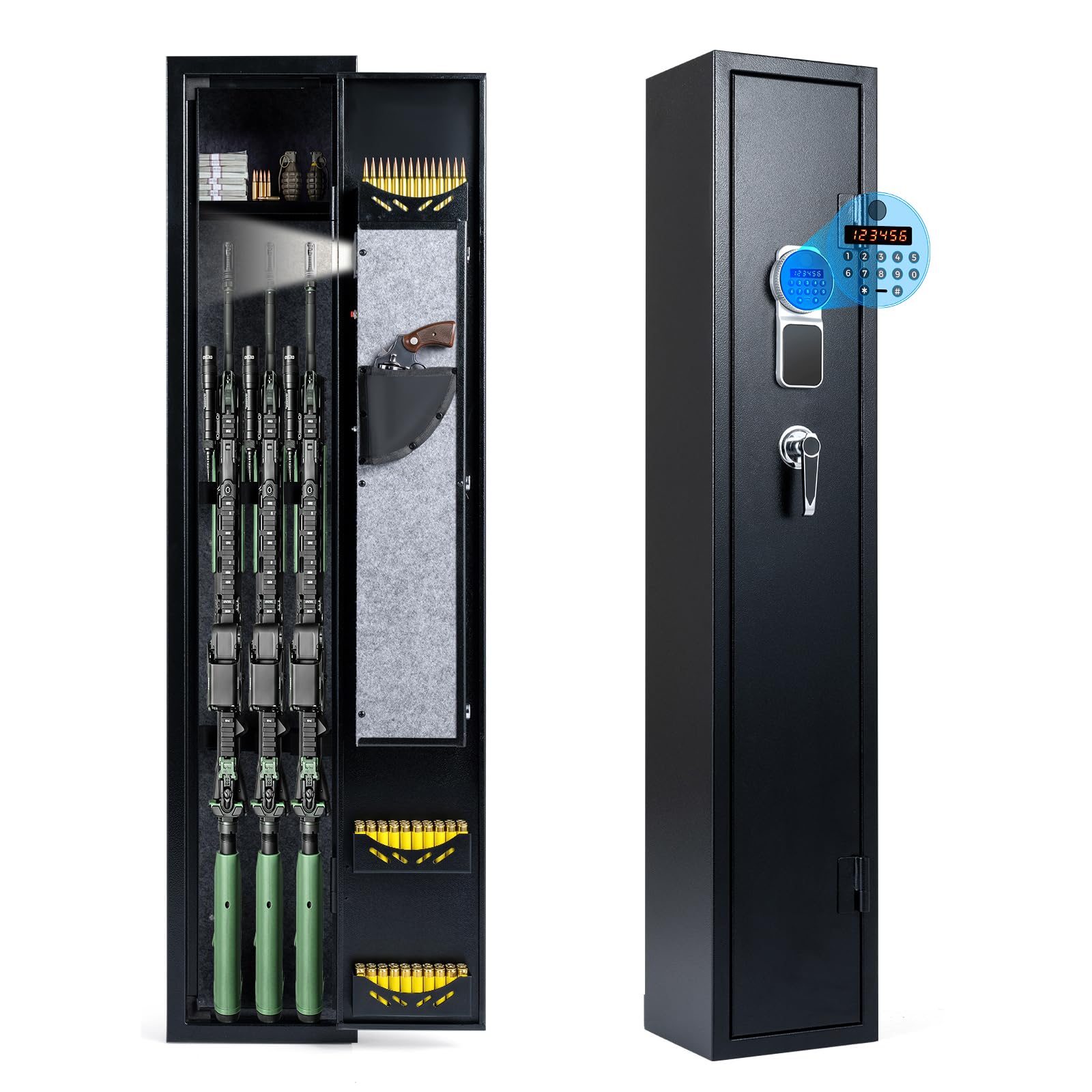 LIFEZEAL Armoire à 8 Fusils, Coffre-Fort pour Armes à Feu