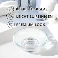 YOSSEE vastag üveg szappantartó fürdőszobai és zuhanyzó kiegészítő 2