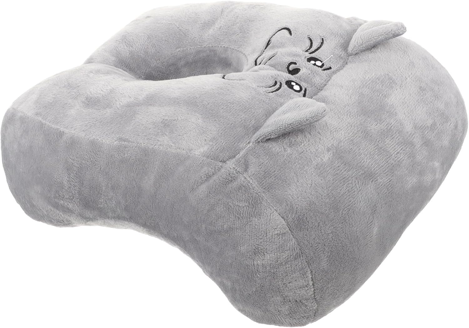VICASKY Cartoon Stuffed Desk Nap Pillow for Office with Ergonomic Face Down Design Breathable Soft Material Neck Support for Comfortable Sleeping Gray Cat Pattern