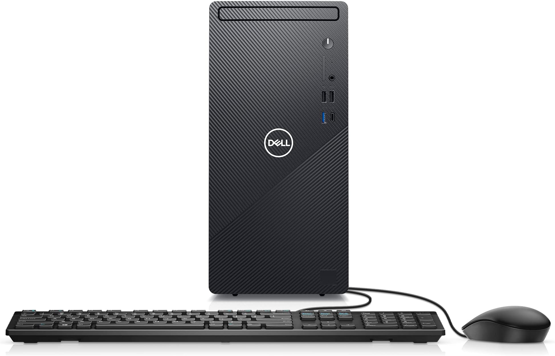 Inspiron 3891 Compact Desktop Computer Tower - Intel Core i5-10400, 16GB DDR4 RAM, 256GB SSD + 1TB SATA HDD, Intel UHD Graphics 630 with Shared Graphics Memory, Windows 10H - Black (Latest Model)