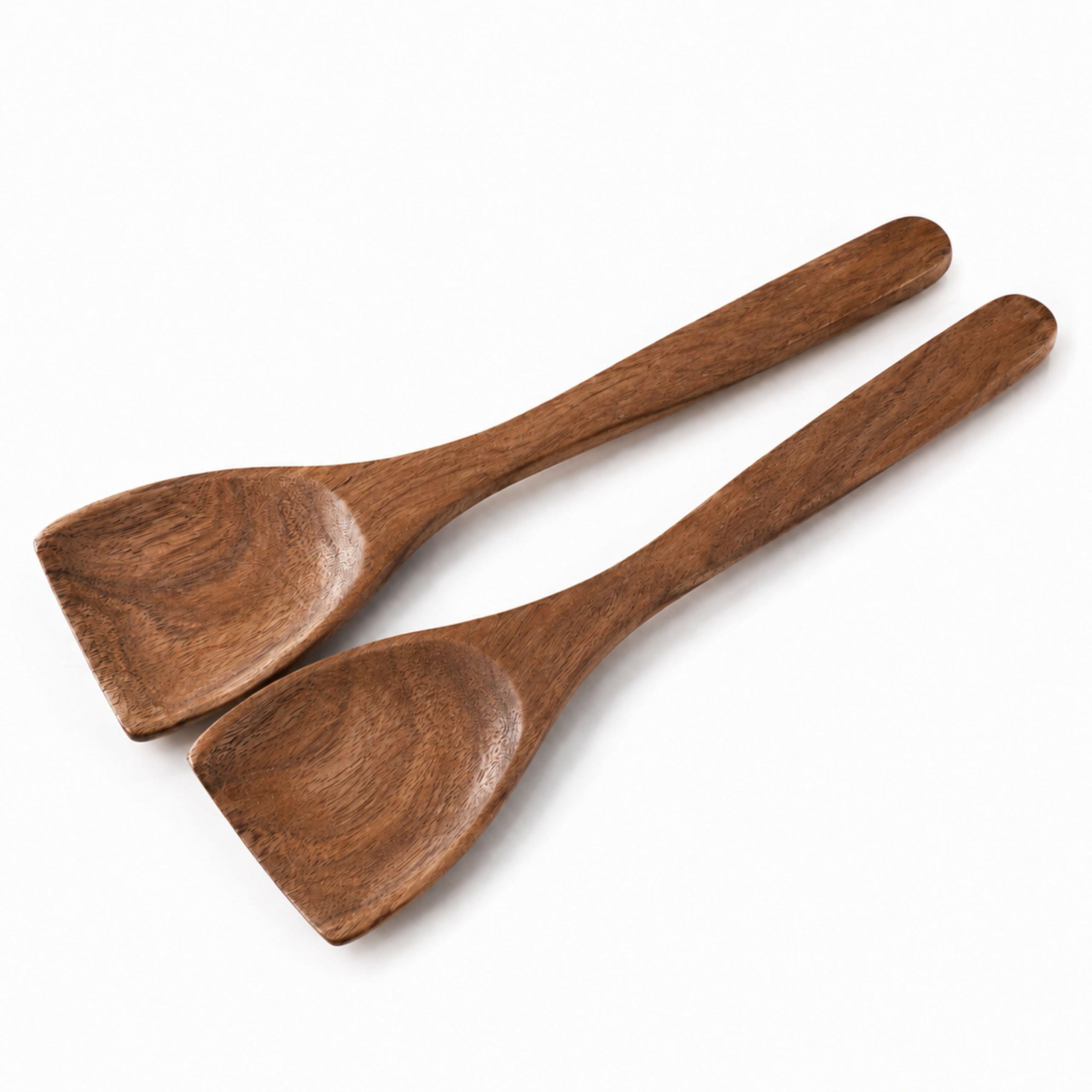 Decorasian 10 StückHolzlöffel aus Mangoholz – 25x7x1cm – Handgefertigter Kochlöffel, Nachhaltige Boho Küchendeko & Natürliches Salatbesteck