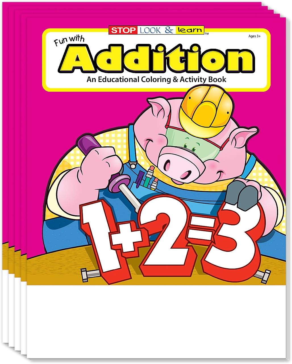 ZOCO Addition Coloring Books for Kids (25 Bulk Pack, Without Crayons) – Preschool & Kindergarten Math Activity Books – Educational Games, Puzzles & Number Practice – Made in USA