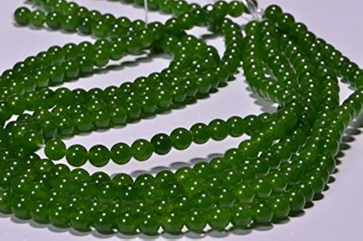 Perles de jade naturel de 6,4 mm pour créer un cadeau fait main