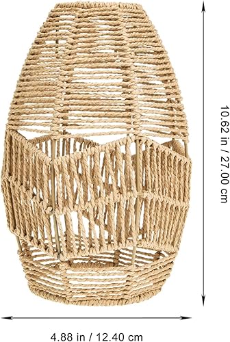 Miniatura 2 de Lámpara colgante de ratán para colgar en el techo, reemplazo de pantallas de lámpara pequeñas, cubierta de luz colgante pantalla tejida para