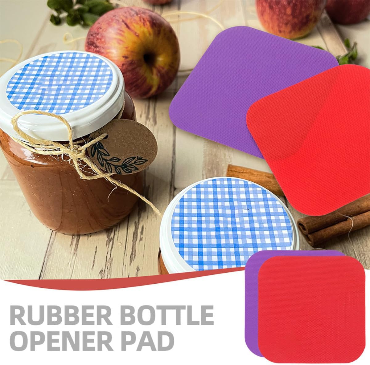 Yardwe 4pcs Rubber Jar Opener Gripper Pads Non-slip Bottle Lid Openers Multi-color Rubber Anti-skid Grip Mats for Kitchen Use and Elderly Hands