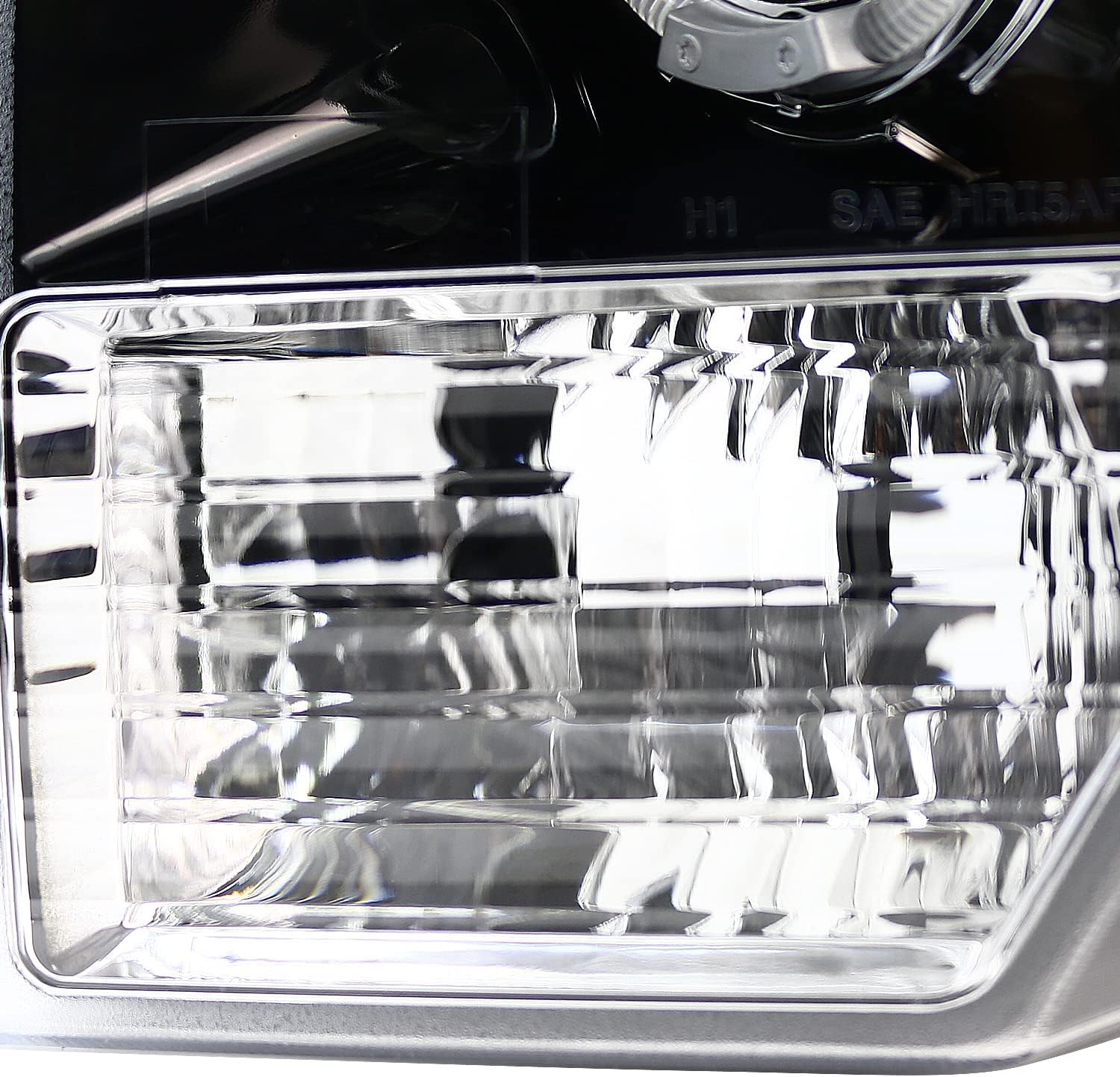 SPEC-D TUNING Jet Black LED Halo Projector Headlights Compatible with 2009-2014 Ford F150, Left + Right Pair Headlamps Assembly