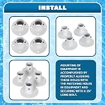 ECOTRIC Anchor de pont en aluminium moulé au-dessus des échelles de la piscine/-Rails/glissière - 1 7/8" Diamètre de pouce 1.9"(4PC)