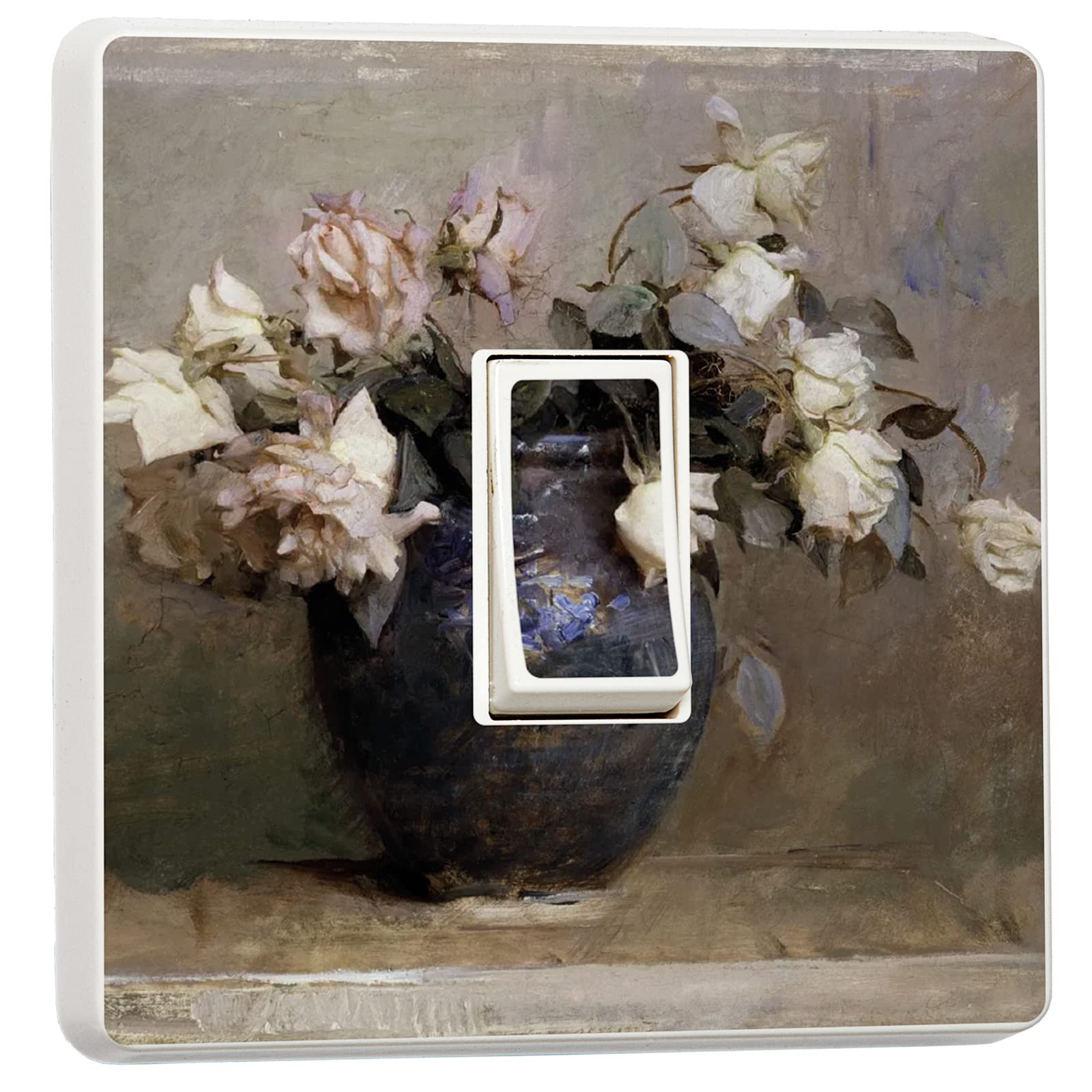stika.co Set of 2 Roses, Abbott Handerson Thayer Art Design for Single Light Switch Cover Vinyl Sticker