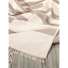MEC HOME Karesse 134 - Modern, Washable, Double Sided Rug - Living Room, Bedroom, Kitchen and Entrance Rug (Beige-Cream) with 7 Size Options (80x150)